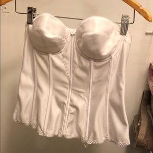 David’s bridal satin torsette white